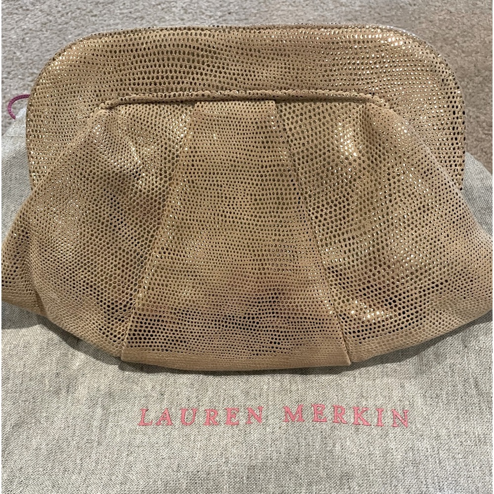 Laura Merkin gold clutch